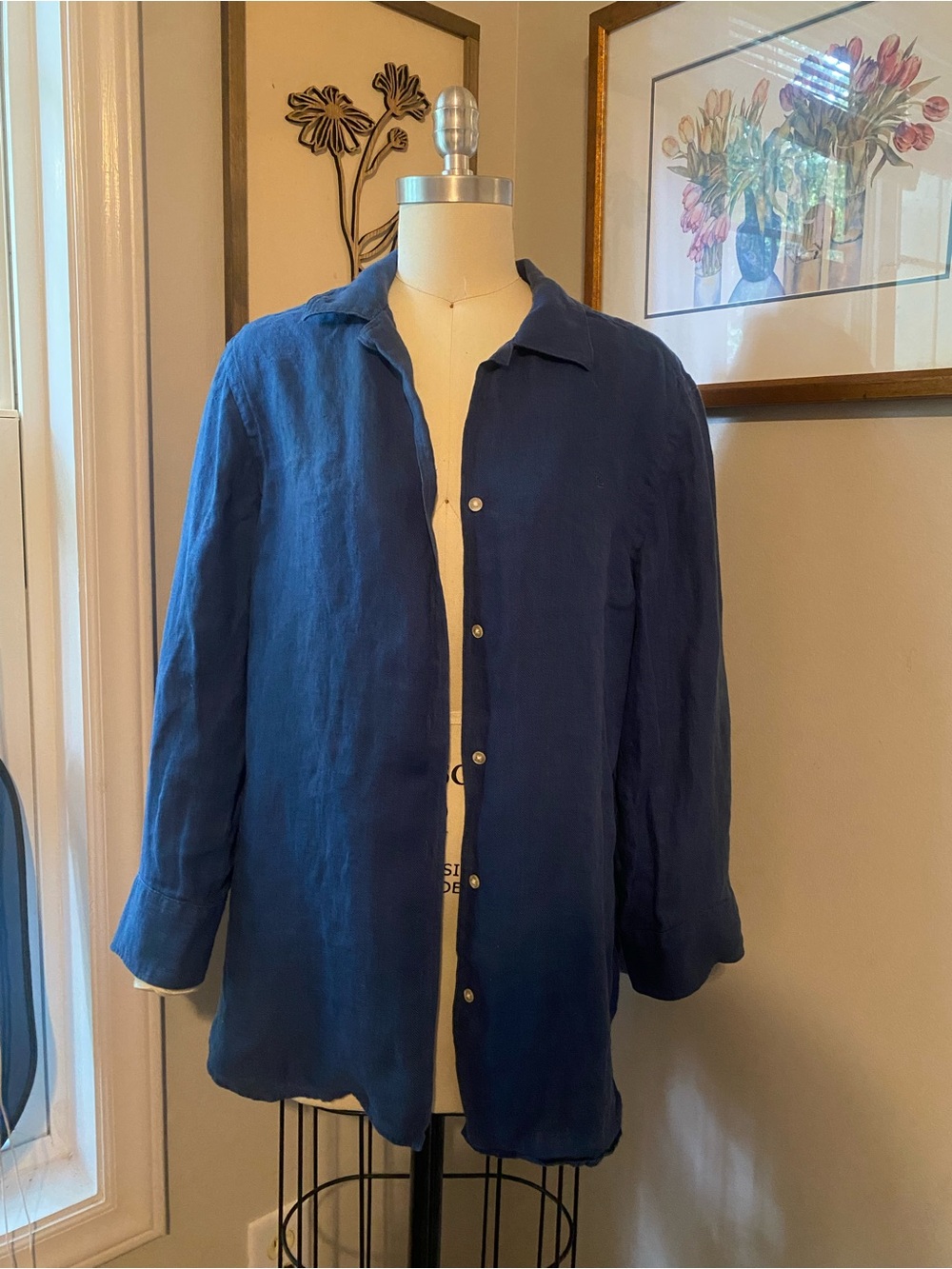 Classic Navy Button-Front Men's Jacket